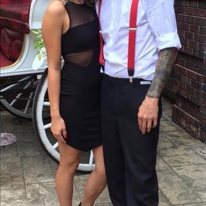 Express black mesh dress